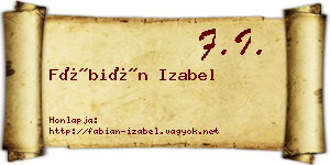 Fábián Izabel névjegykártya