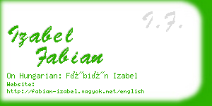 izabel fabian business card
